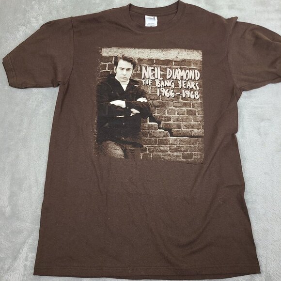 NEIL DIAMOND - THE BANG YEARS 1966-1968 ALBUM ART T SHIRT‎ Medium Anvil - Picture 1 of 6